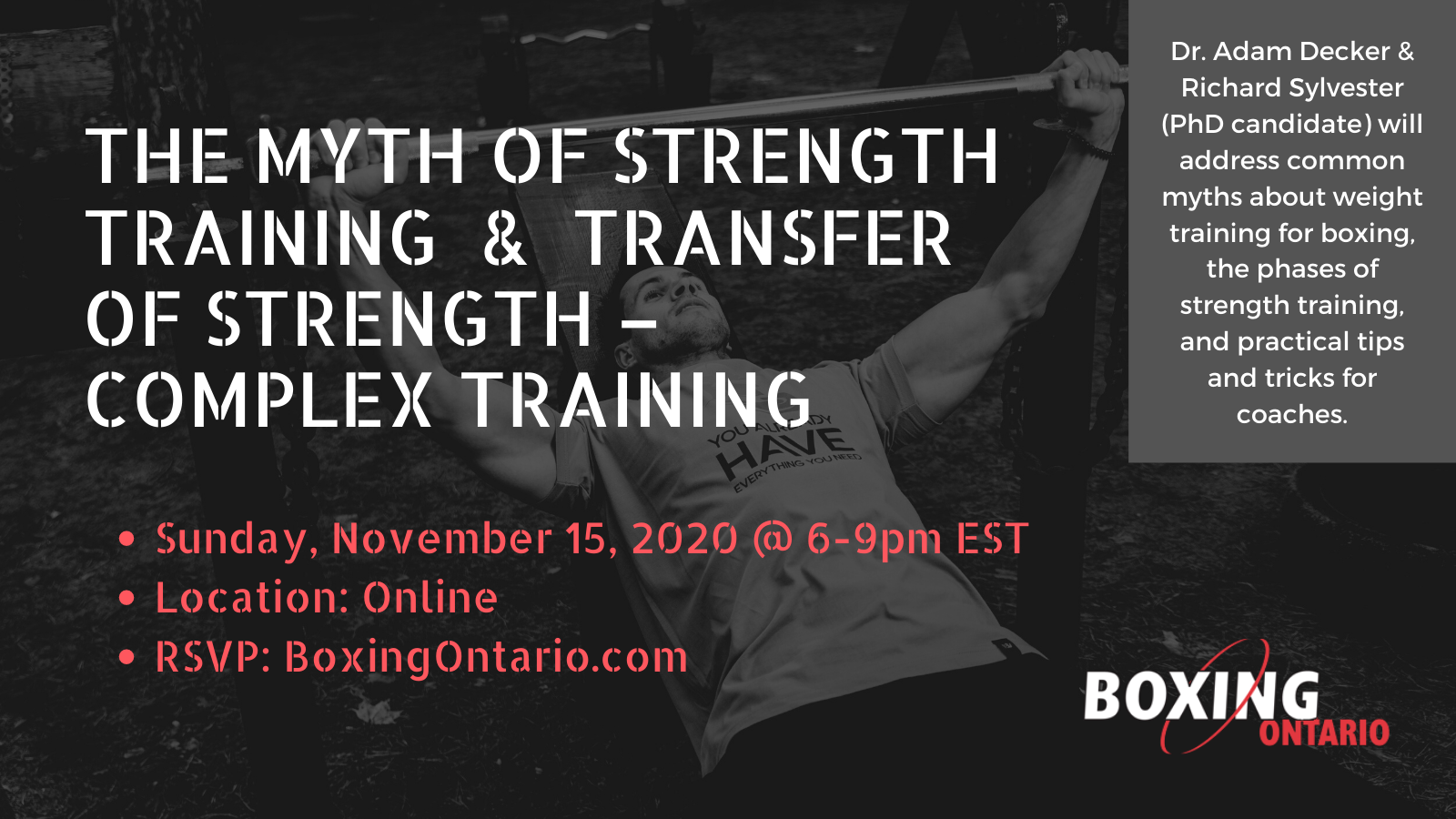 The Myth of Strength Training & Transfer of Strength - Complex training!