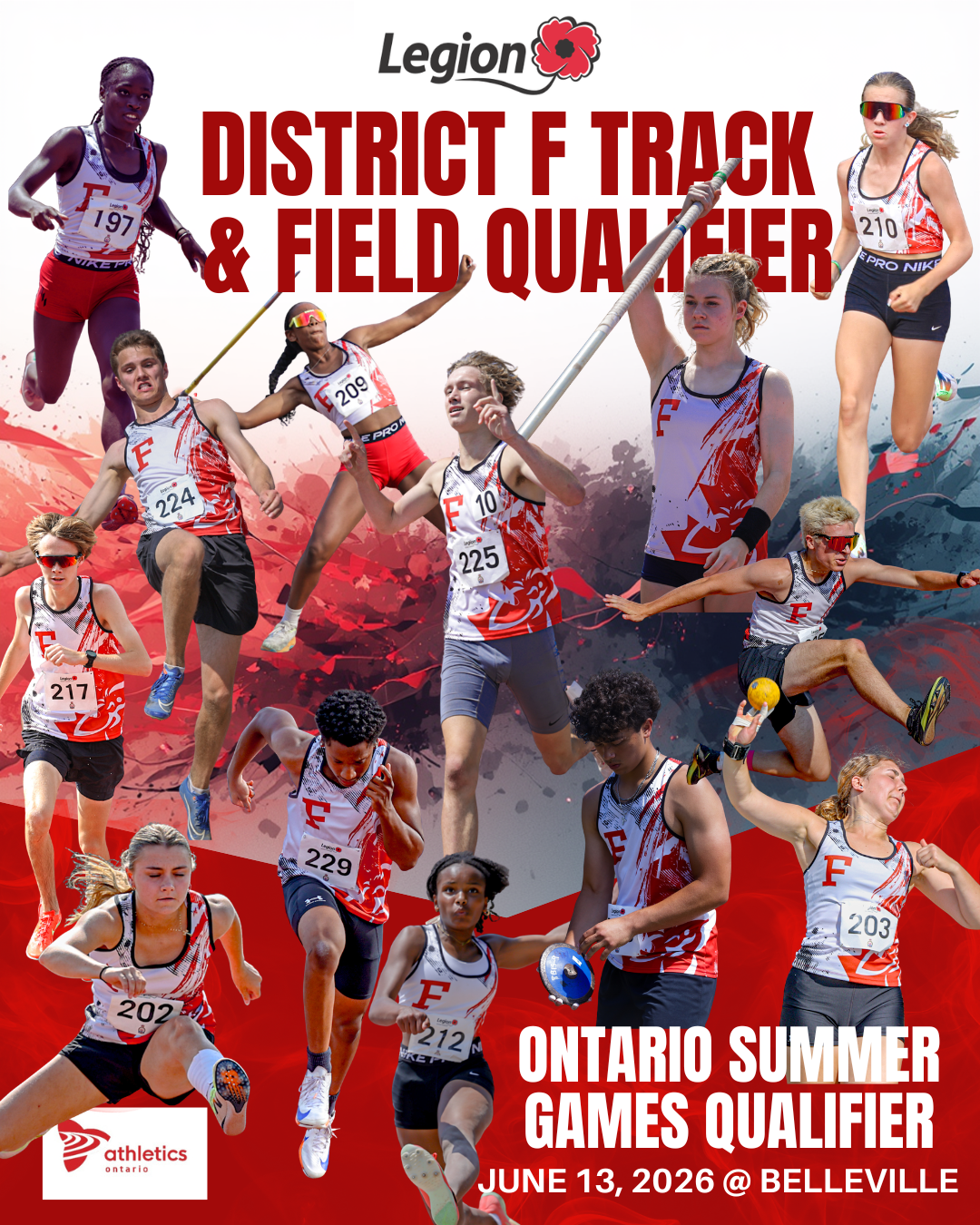 Royal Canadian Legion District F Track & Field 2026 Qualifier and  2026 Ontario Summer Games Qualifier